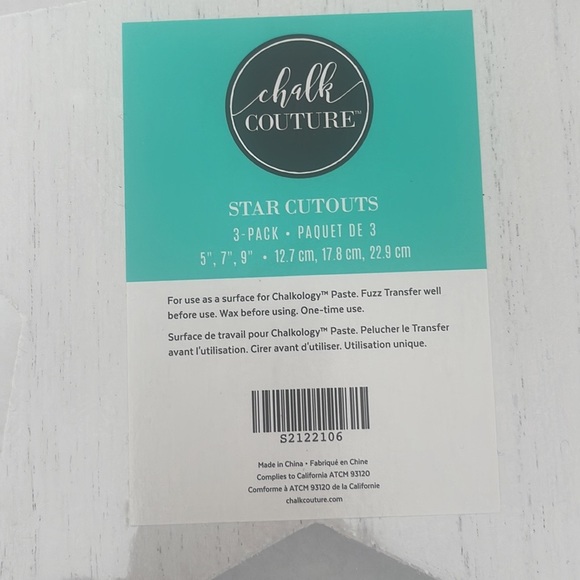 Chalk Couture Star Cutouts- use as is or decorate - Picture 2 of 2
